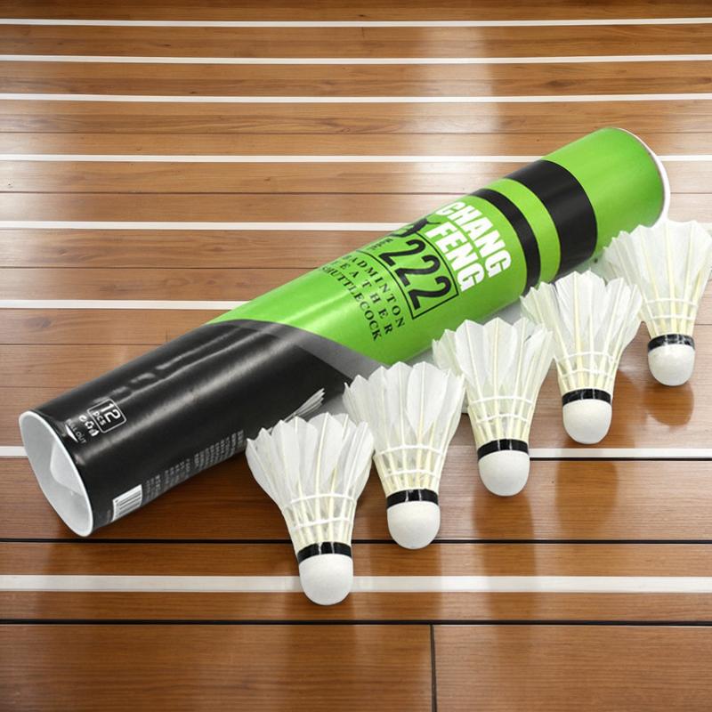 Feather Shuttlecock - 12 Pezzi Volani da Badminton Durevoli