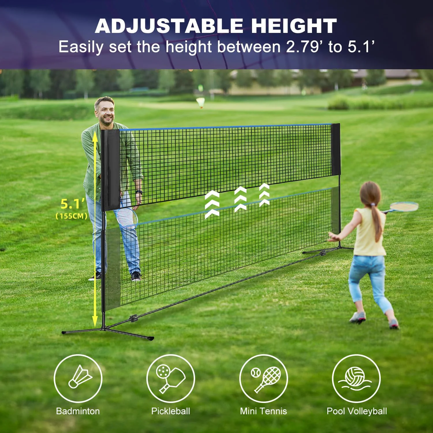 Rete sportiva multiuso in acci - Badminton Net recensione e prezzo
